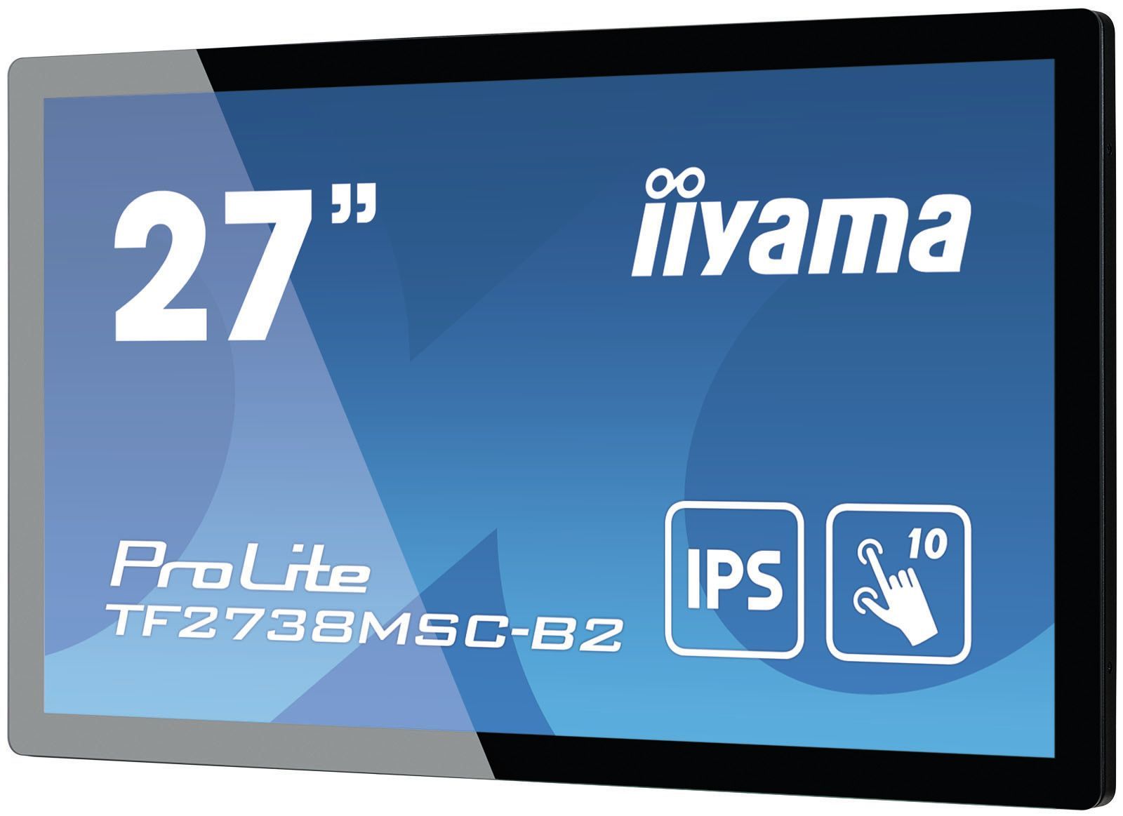 iiyama ProLite TF2738MSC-B2 Monitor PC 68,6 cm (27") 1920 x 1080 Pixel Full HD LED Touch screen Multi utente Nero [TF2738MSC-B2]