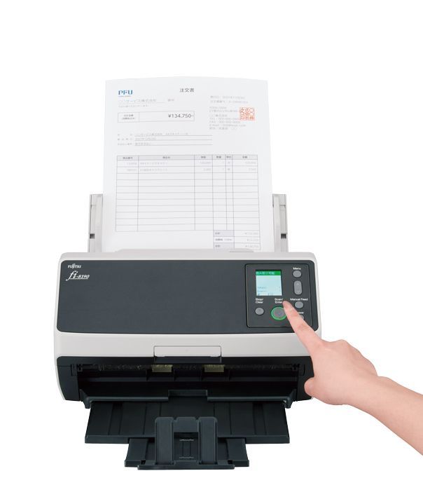 Ricoh fi-8190 ADF + scanner ad alimentazione manuale 600 x 600 DPI A4 Nero, Grigio [PA03810-B001]