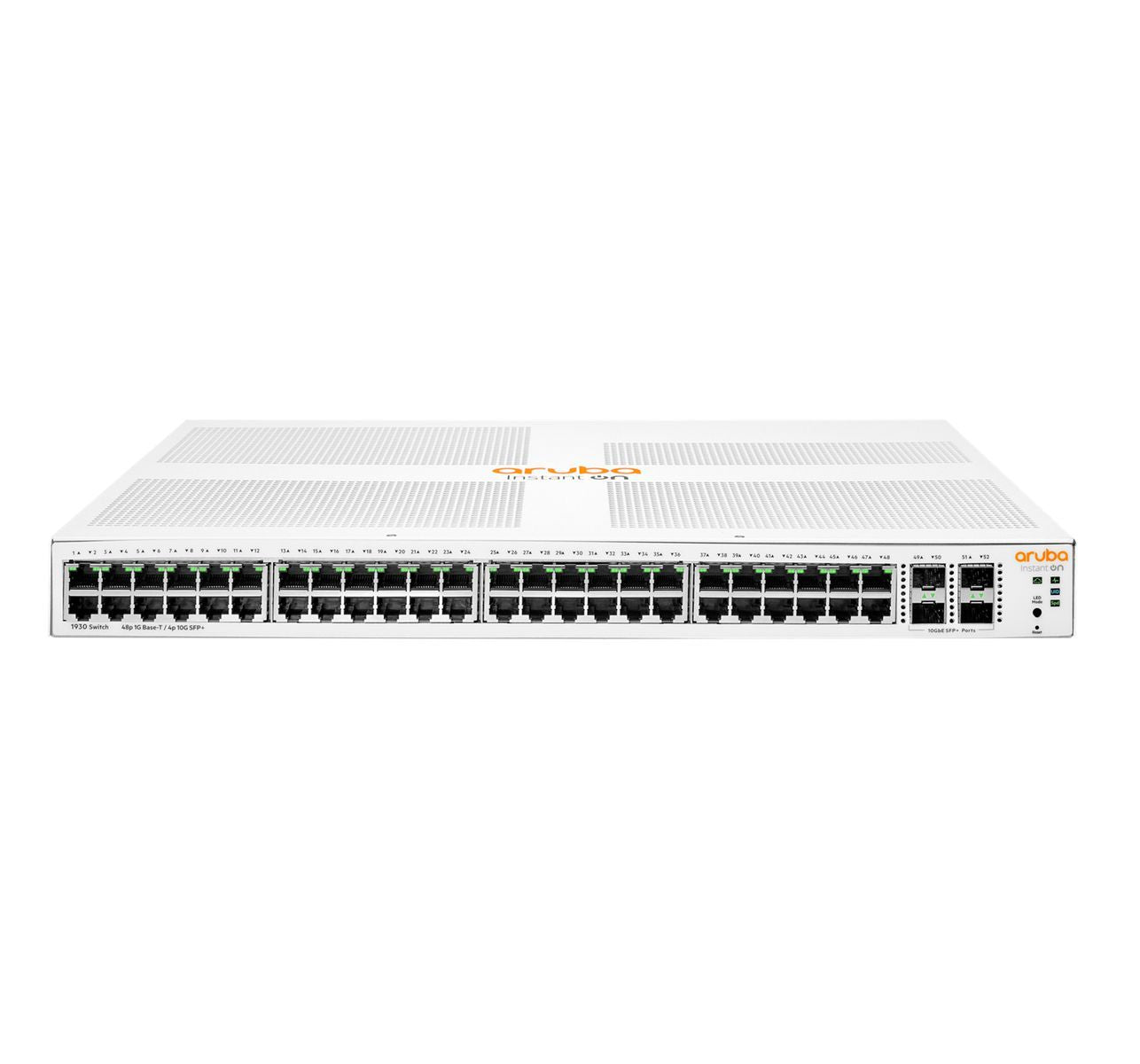 HPE Aruba Networking Aruba Instant On 1930 48G Class4 PoE 4SFP/SFP+ 370W Gestito L2+ Gigabit Ethernet (10/100/1000) Supporto Power over Ethernet (PoE) 1U Bianco [JL686B#ABB]