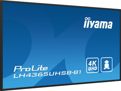 iiyama LH4365UHSB-B1 visualizzatore di messaggi Design chiosco 108 cm (42.5") LED Wi-Fi 800 cd/m 4K Ultra HD Nero Processore integrato Android 11 24/7 [LH4365UHSB-B1]