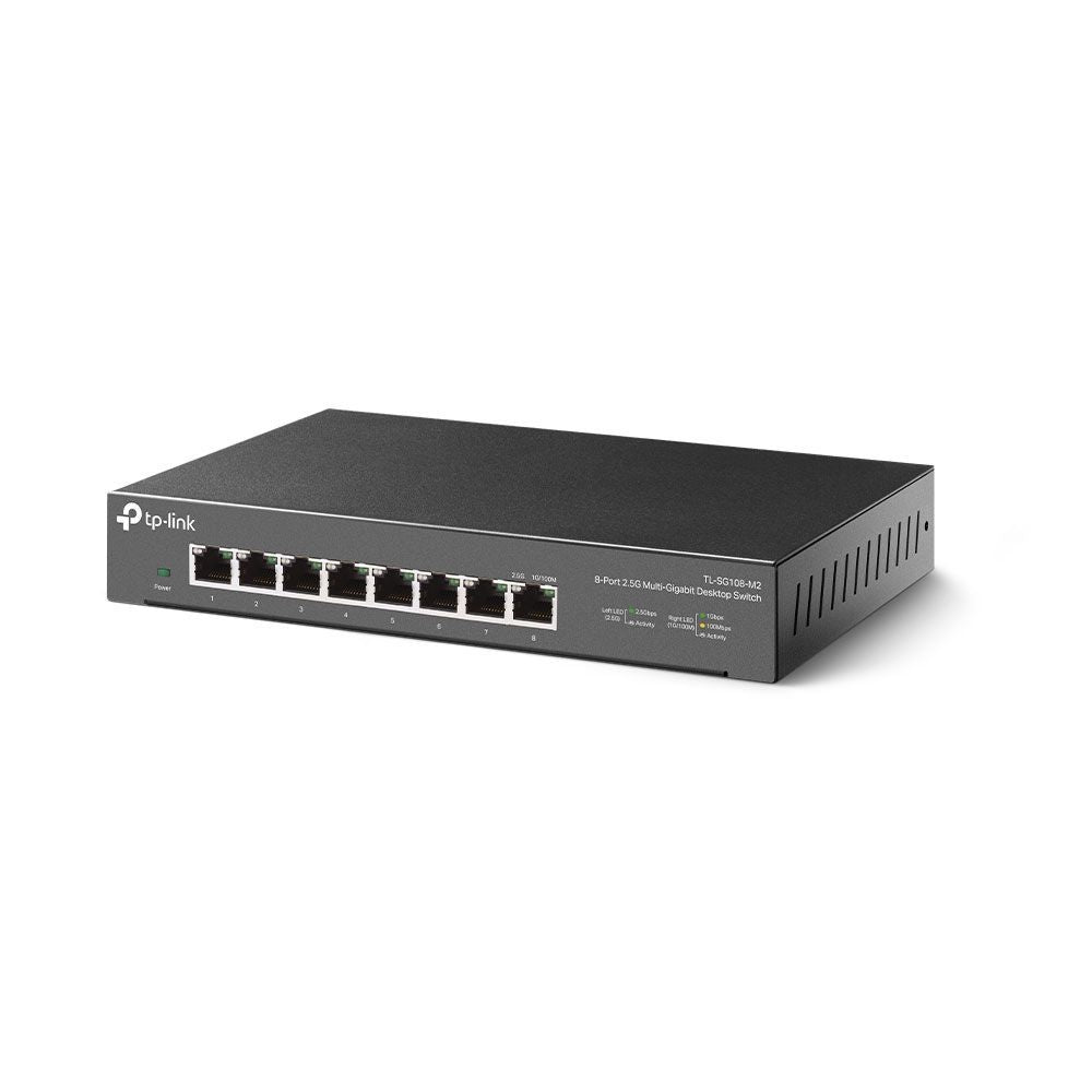 TP-Link TL-SG108-M2 switch di rete Non gestito 2.5G Ethernet (100/1000/2500) Nero [TL-SG108-M2]
