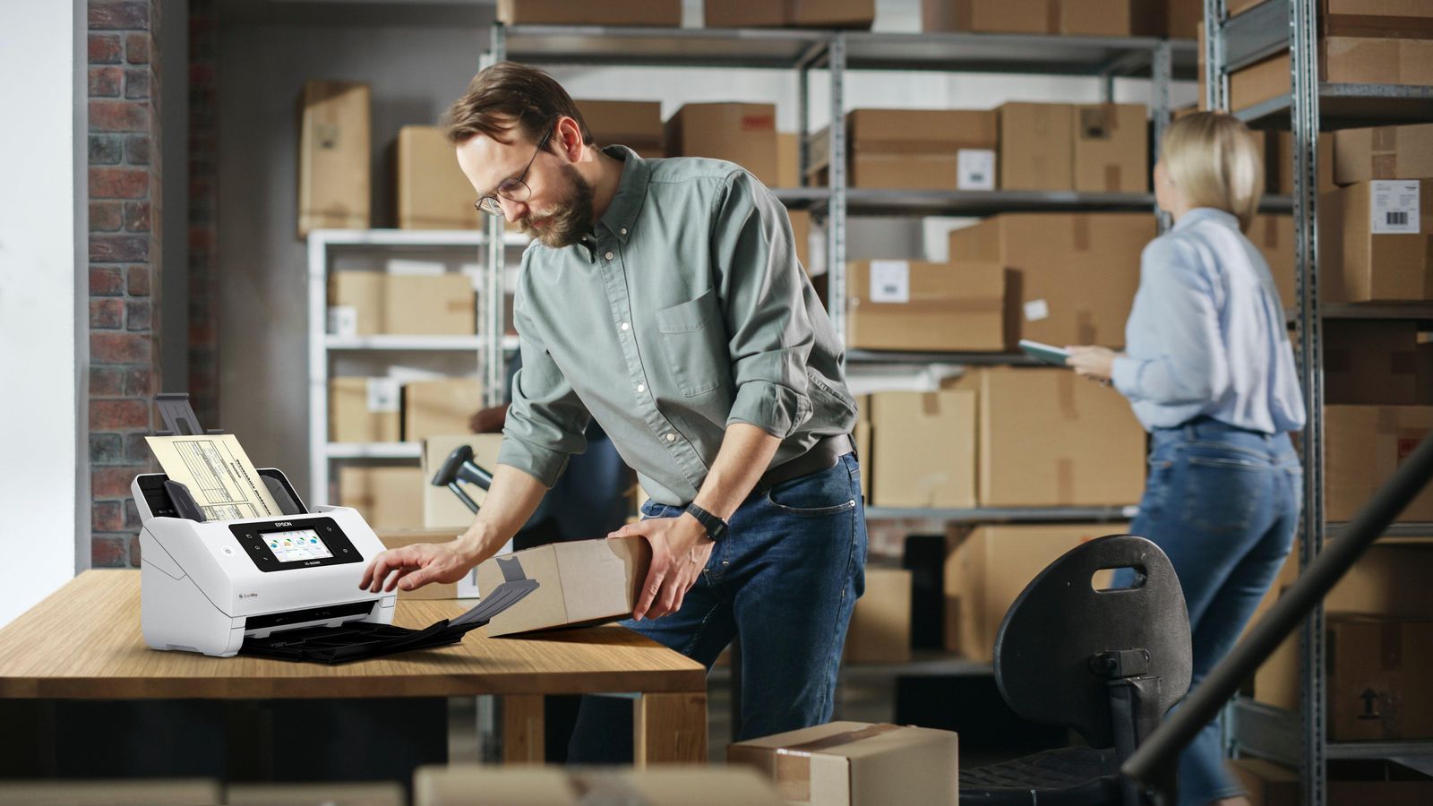 Epson WorkForce DS-800WN Sheet-fed scanner 600 x 600 DPI A4 White [B11B275401]