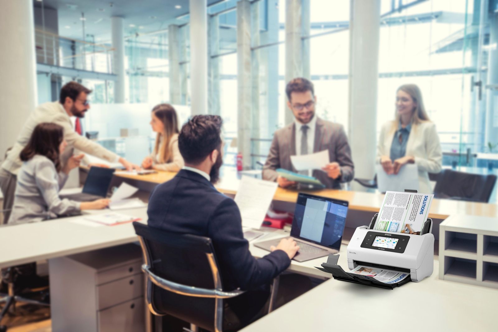 Epson WorkForce DS-800WN Sheet-fed scanner 600 x 600 DPI A4 White [B11B275401]