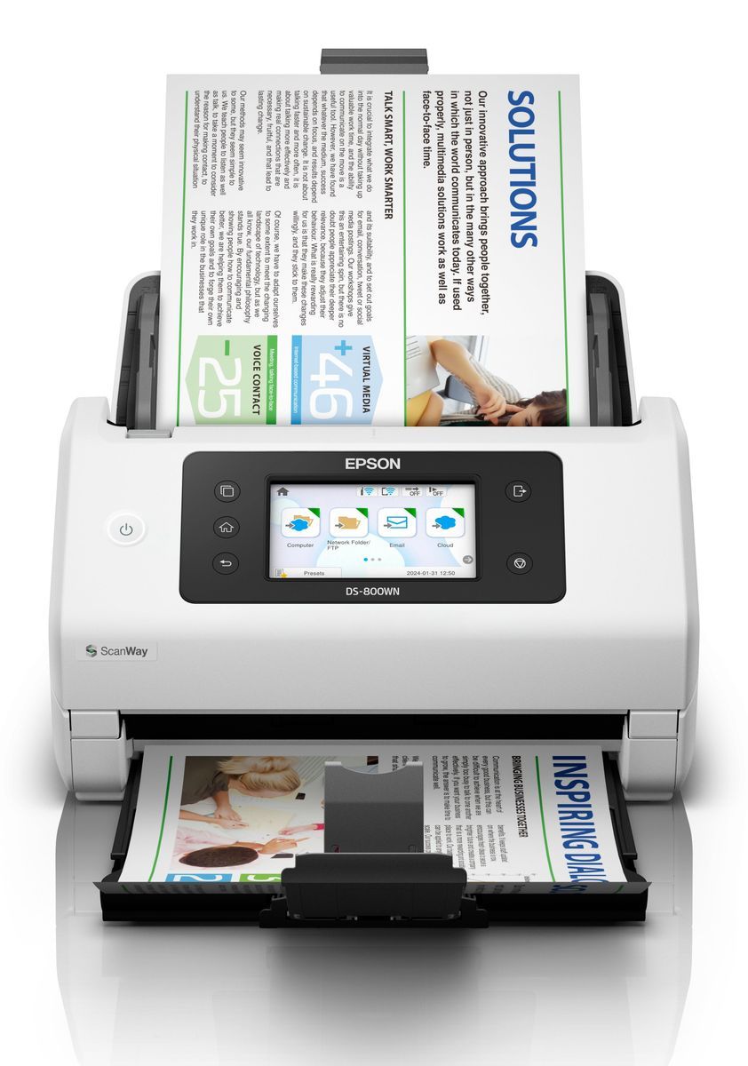Epson WorkForce DS-800WN Scanner a foglio 600 x 600 DPI A4 Bianco [B11B275401]