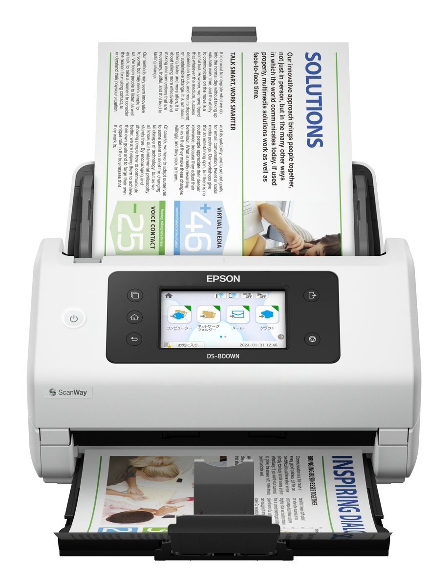 Epson WorkForce DS-800WN Sheet-fed scanner 600 x 600 DPI A4 White [B11B275401]