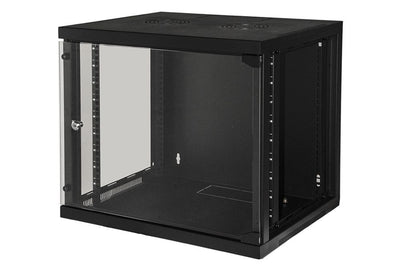 LINK Armadio Rack 19" 9 Unita' Da Muro Per Reti (A)485 X (L)540 X (P) 450 Mm Colore Nero Porta Vetro [LK1909UN]