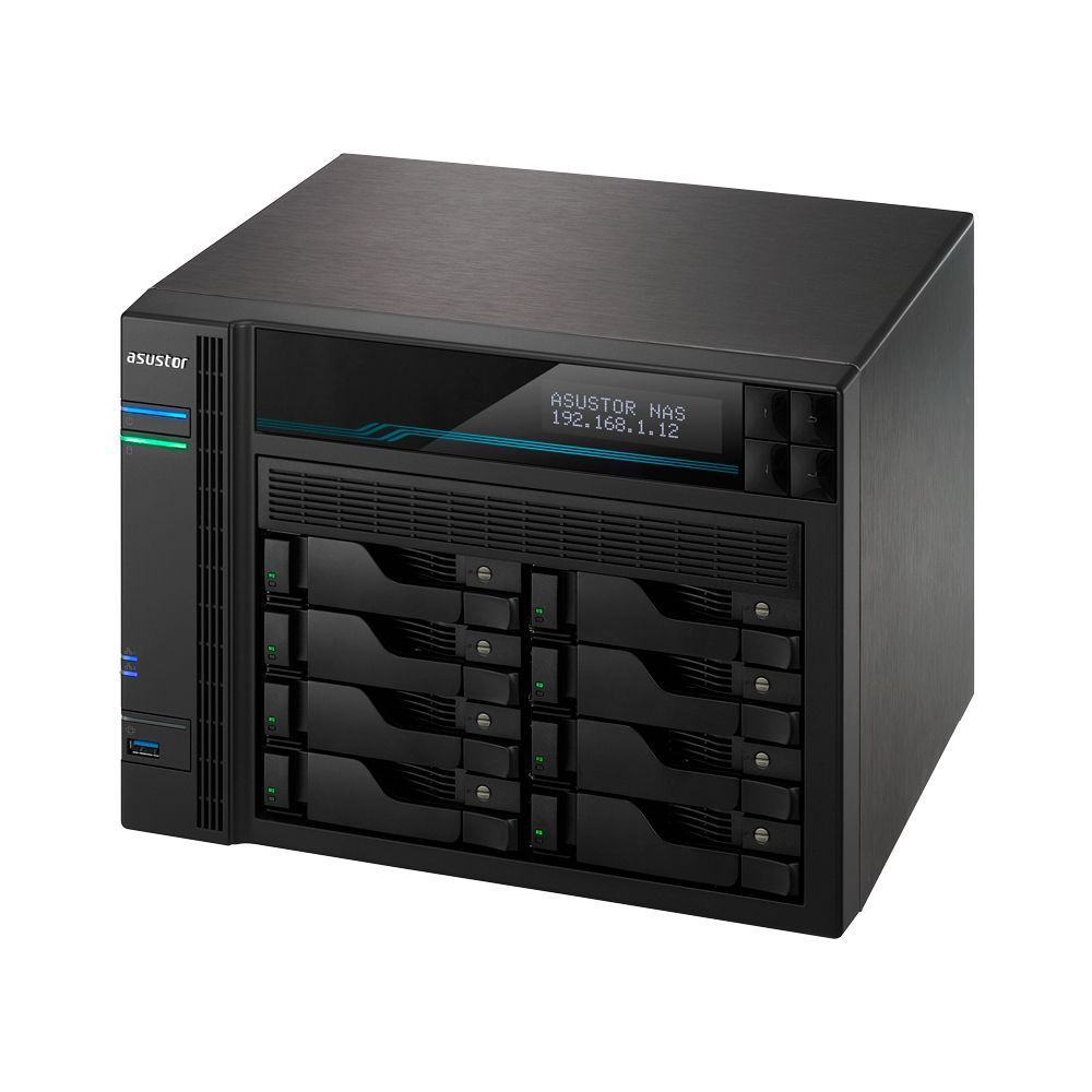 Asustor Lockerstor 10 AS6510T NAS Tower Intel Atom C3538 8 GB DDR4 0 TB ADM Nero [AS6510T]