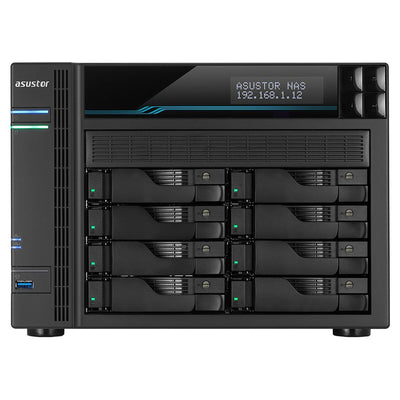 Asustor Lockerstor 10 AS6510T NAS Tower Intel Atom C3538 8 GB DDR4 0 TB ADM Nero [AS6510T]