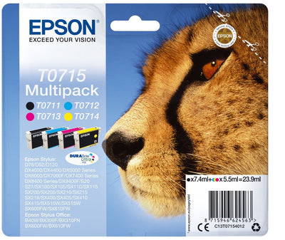 Epson Multipack 4-colours T0715 DURABrite Ultra Ink [C13T07154012]