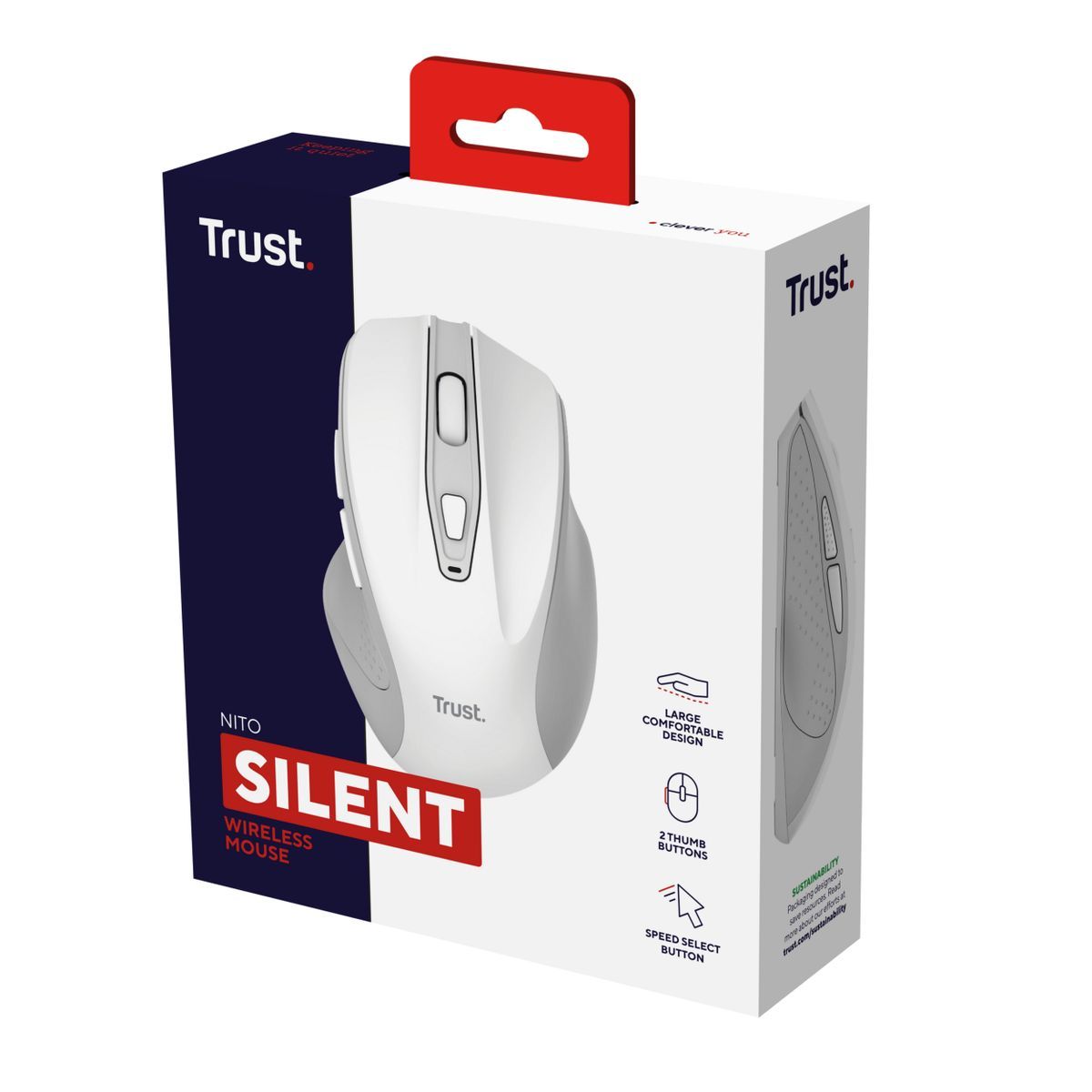 Trust Nito Mouse wireless silenzioso - Bianco [25550]