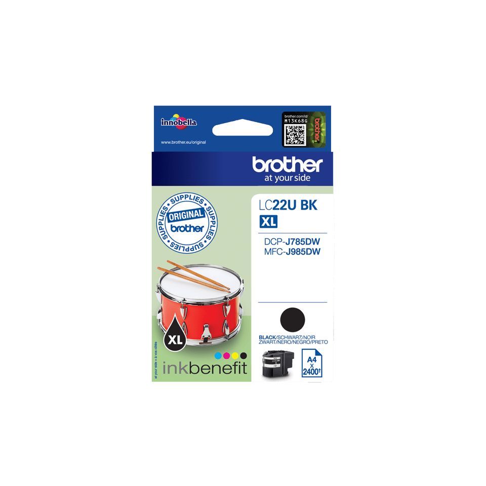 Brother LC22UBK cartuccia d'inchiostro 1 pz Originale Nero [LC22UBK]