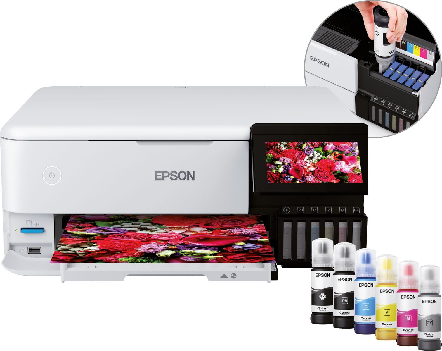 Epson EcoTank ET-8500 stampante fotografica multifunzione a serbatoio [C11CJ20401]