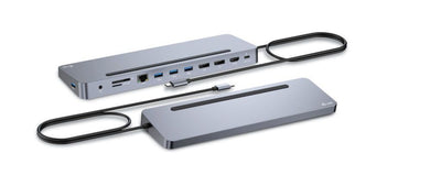 i-tec USB-C Metal Ergonomic 3x 4K Display Docking Station + Power Delivery 100 W [C31FLAT2PDPRO]