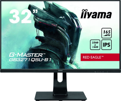 iiyama G-MASTER GB3271QSU-B1 Monitor PC 80 cm (31.5") 2560 x 1440 Pixel Wide Quad HD LED Nero [GB3271QSU-B1]