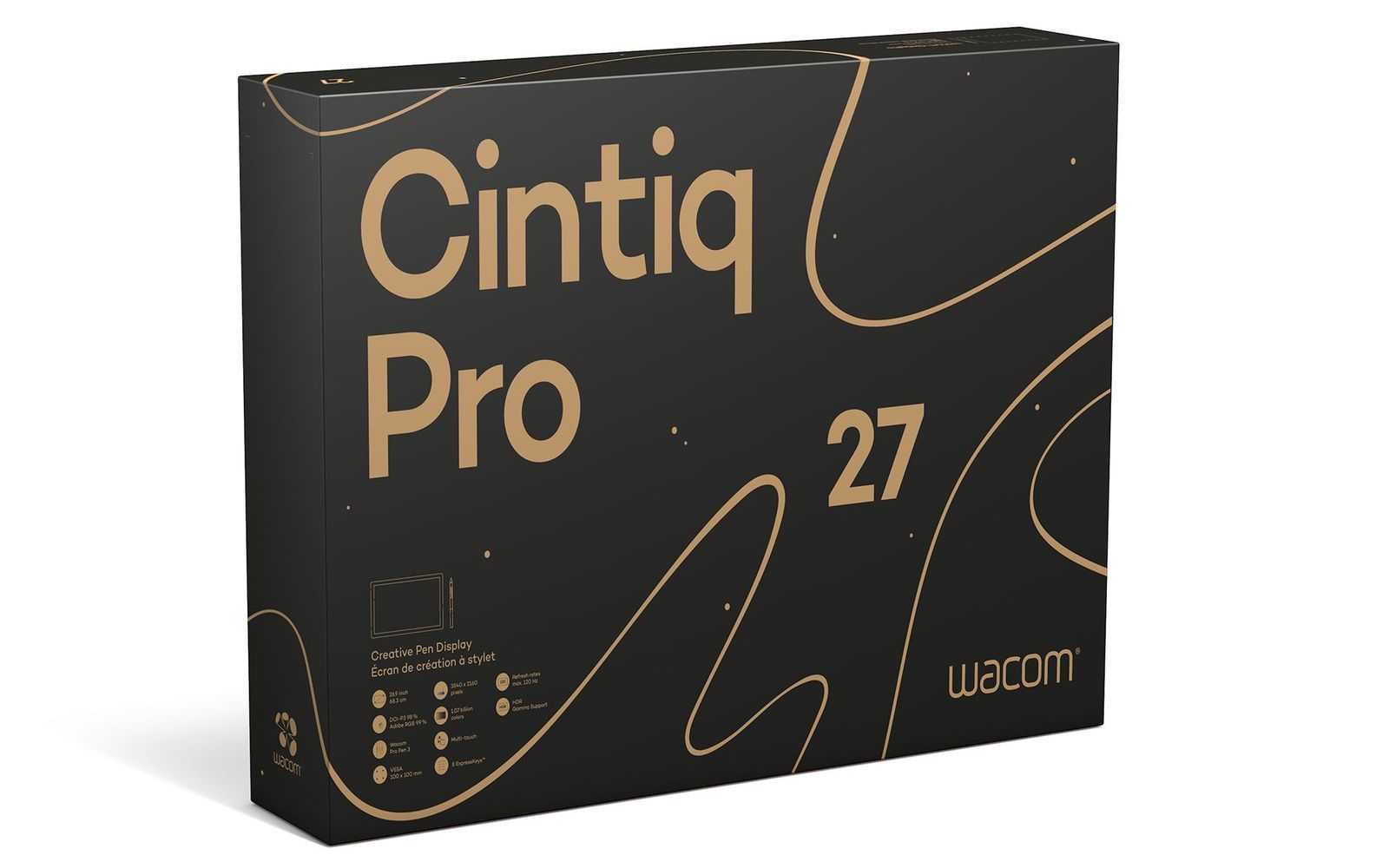 Wacom CINTIQ PRO 27 tavoletta grafica Nero 5080 lpi (linee per pollice) 596 x 335 mm [DTH271K0B-ST]