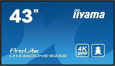 iiyama LH4360UHS-B2AG visualizzatore di messaggi Pannello A digitale 108 cm (42.5") LED Wi-Fi 500 cd/m 4K Ultra HD Nero Processore integrato Android 11 24/7 [LH4360UHS-B2AG]