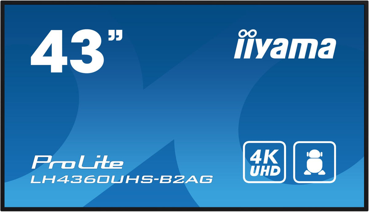 iiyama LH4360UHS-B2AG visualizzatore di messaggi Pannello A digitale 108 cm (42.5") LED Wi-Fi 500 cd/m 4K Ultra HD Nero Processore integrato Android 11 24/7 [LH4360UHS-B2AG]