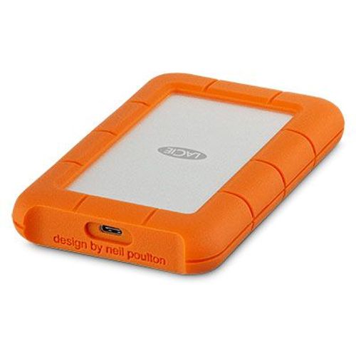 LaCie Rugged USB-C disco rigido esterno 2 TB 2.5" USB tipo-C 3.2 Gen 1 (3.1 Gen 1) Arancione, Argento [STFR2000800]