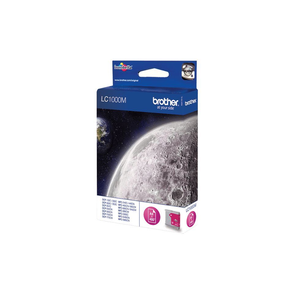 Brother LC1000M cartuccia d'inchiostro 1 pz Originale Magenta [LC1000M]