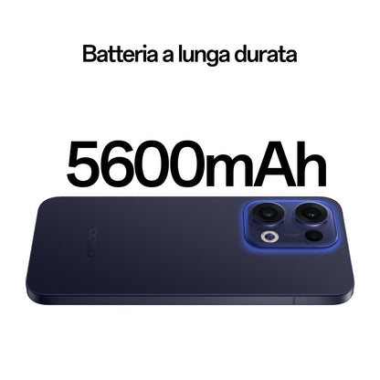 OPPO Reno13 5G AI Smartphone, Tripla fotocamera 50+8+2MP, Selfie 50MP, Display 6.59 120HZ AMOLED FHD+, 5600mAh, RAM 12GB(Esp4GB/8GB/12GB)+ROM 256GB, [Versione Italia], Luminous Blue [110010235376]