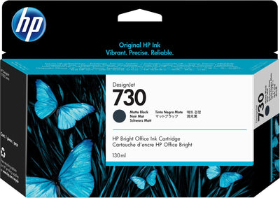 HP Cartuccia di inchiostro nero opaco DesignJet 730 da 130 ml [P2V65A]