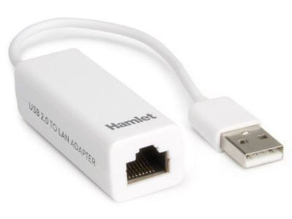 Hamlet Adattatore USB 2.0 to Lan velocità di trasferimento fino a 10/100 Mbps [HNU2F100]