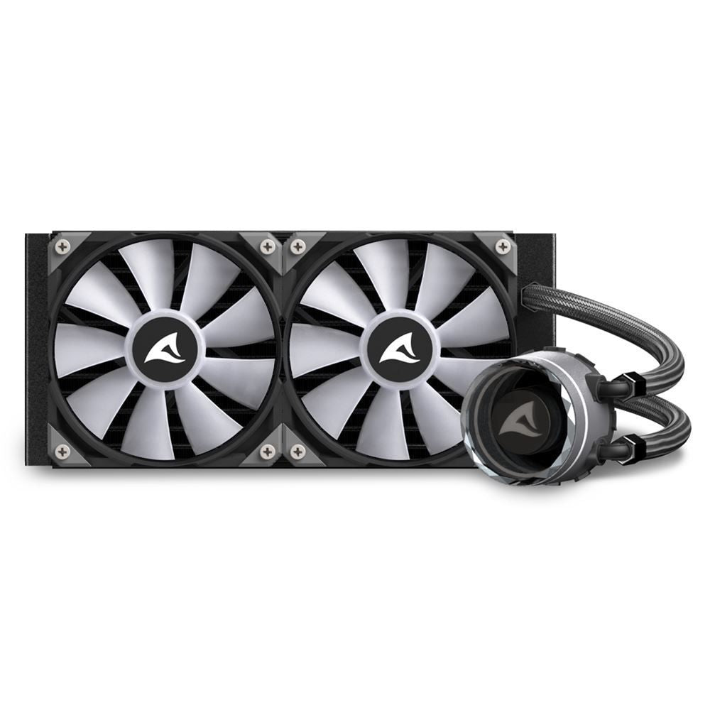 Sharkoon S80 RGB Case per computer, Processore Raffreddatore di liquidi tutto in uno 12 cm Nero 1 pz [S80RGB]