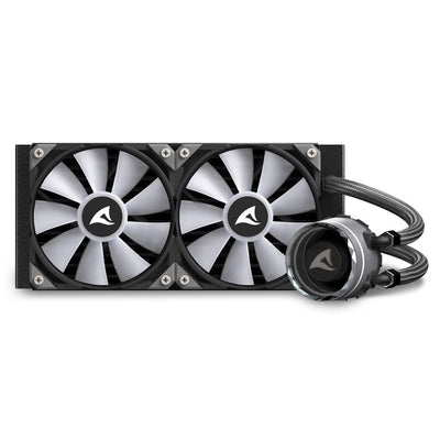 Sharkoon S80 RGB Case per computer, Processore Raffreddatore di liquidi tutto in uno 12 cm Nero 1 pz [S80RGB]
