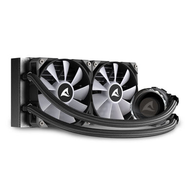 Sharkoon S80 RGB Case per computer, Processore Raffreddatore di liquidi tutto in uno 12 cm Nero 1 pz [S80RGB]