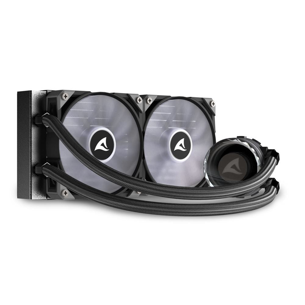 Sharkoon S80 RGB Case per computer, Processore Raffreddatore di liquidi tutto in uno 12 cm Nero 1 pz [S80RGB]