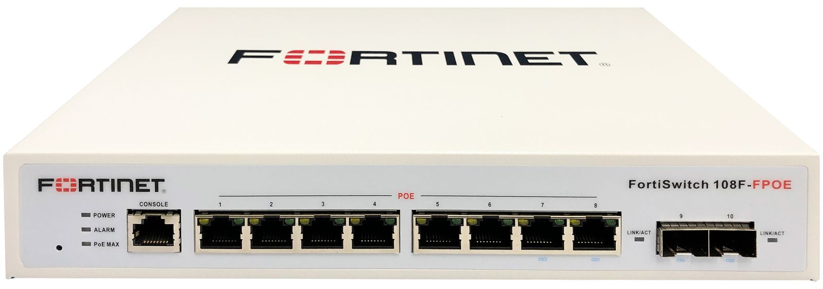 Fortinet FortiSwitch 108F-FPOE Gestito L2+ Gigabit Ethernet (10/100/1000) Supporto Power over Ethernet (PoE) Bianco [FS-108F-FPOE]