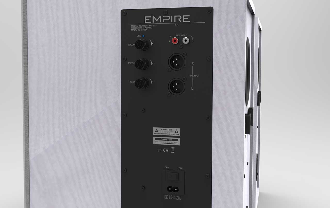 Empire Media HS-290 Nero, Bianco Cablato 290 W [HS.290WHITE]