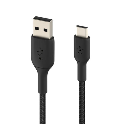 Belkin CAVO INTRECCIATO DA USB-C A USB-A 1M - NERO [CAB002BT1MBK]