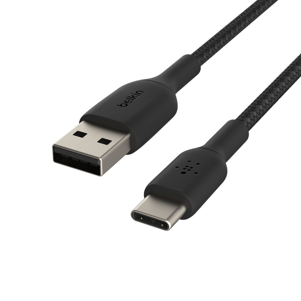 Belkin CAVO INTRECCIATO DA USB-C A USB-A 1M - NERO [CAB002BT1MBK]