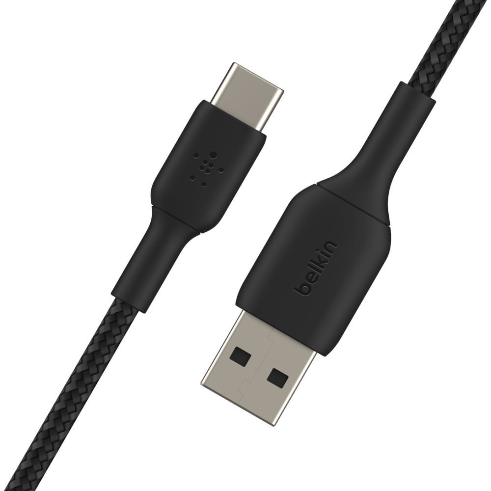 Belkin CAVO INTRECCIATO DA USB-C A USB-A 1M - NERO [CAB002BT1MBK]