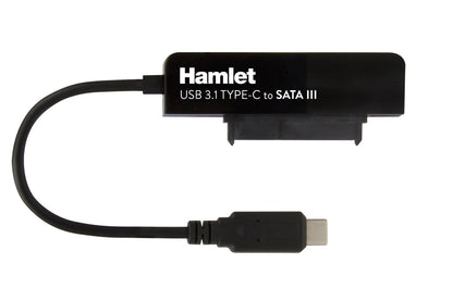 Hamlet Adattatore USB 3.1 Type-C to SATA III per collegare hard disk o unità SSD con Serial ATA [XADTC-SATA]
