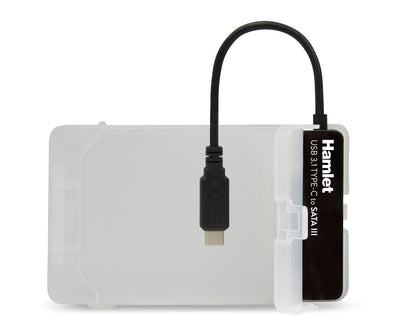 Hamlet Adattatore USB 3.1 Type-C to SATA III per collegare hard disk o unità SSD con Serial ATA [XADTC-SATA]