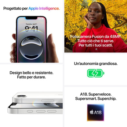 Apple iPhone 16e 128GB Bianco [MD1R4QL/A]