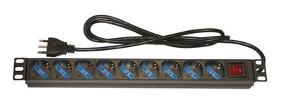LINK Multipresa Da Rack 19" 9 Prese Universali Con Interruttore Spina Italiana 16A [LK10053]