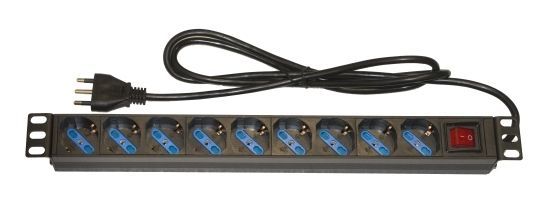 LINK Multipresa Da Rack 19" 9 Prese Universali Con Interruttore Spina Italiana 16A [LK10053]