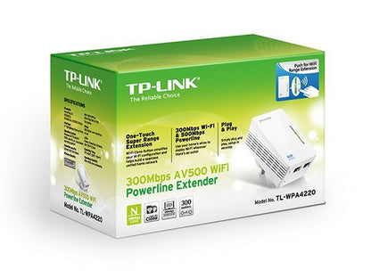 TP-Link TL-WPA4220 adattatore di rete PowerLine 600 Mbit/s Collegamento ethernet LAN Wi-Fi Bianco 1 pz [TL-WPA4220]