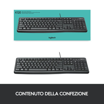 Logitech K120 Tastiera con Cavo [920-002492]