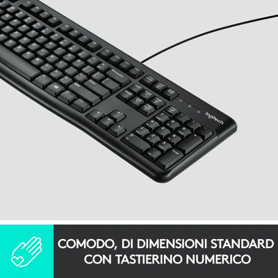 Logitech K120 Tastiera con Cavo [920-002492]