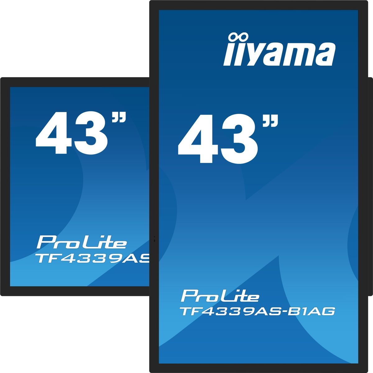 iiyama TF4339AS-B1AG Monitor PC 108 cm (42.5") 3840 x 2160 Pixel 4K Ultra HD LED Touch screen Nero [TF4339AS-B1AG]
