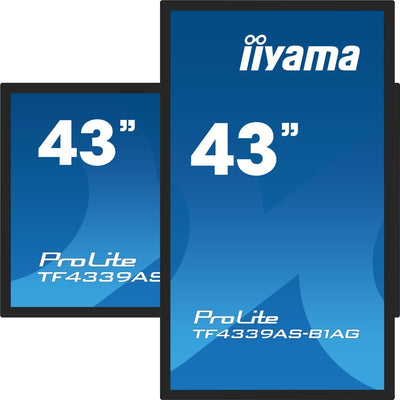iiyama TF4339AS-B1AG Monitor PC 108 cm (42.5") 3840 x 2160 Pixel 4K Ultra HD LED Touch screen Nero [TF4339AS-B1AG]