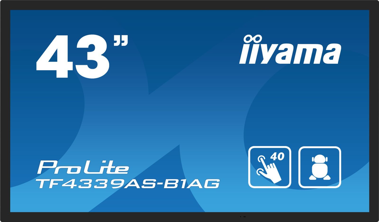 iiyama TF4339AS-B1AG Monitor PC 108 cm (42.5") 3840 x 2160 Pixel 4K Ultra HD LED Touch screen Nero [TF4339AS-B1AG]