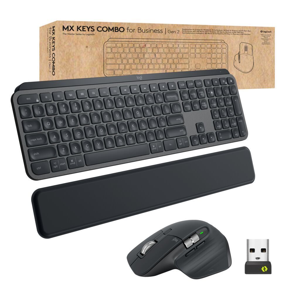 Logitech 920-010929 tastiera Mouse incluso Ufficio RF senza fili + Bluetooth QWERTY Italiano Grafite [920-010929]