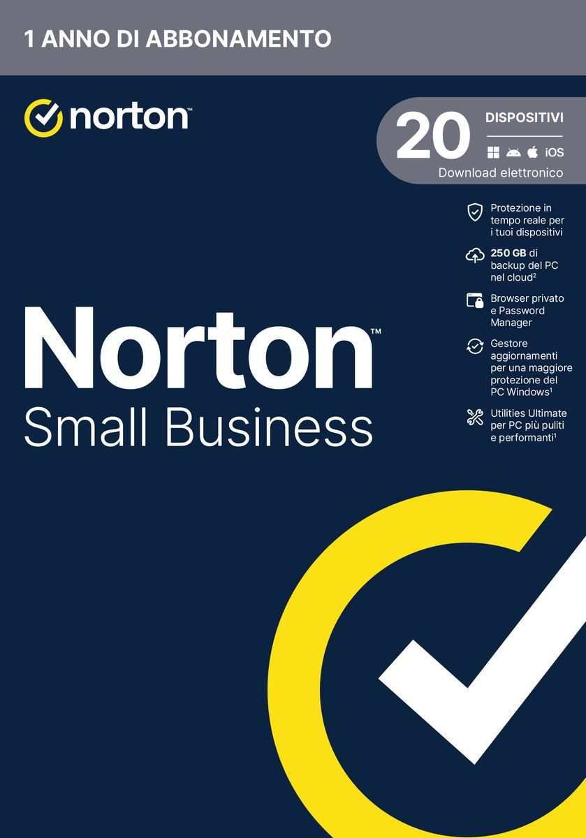 Norton Small Business Protezione antivirus per piccole imprese e small office 20 dispositivi Licenza di 1 anno [21454845]