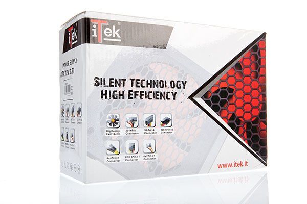 itek DESERT 750 alimentatore per computer 750 W 20+4 pin ATX ATX Nero, Rosso [ITPSD750]