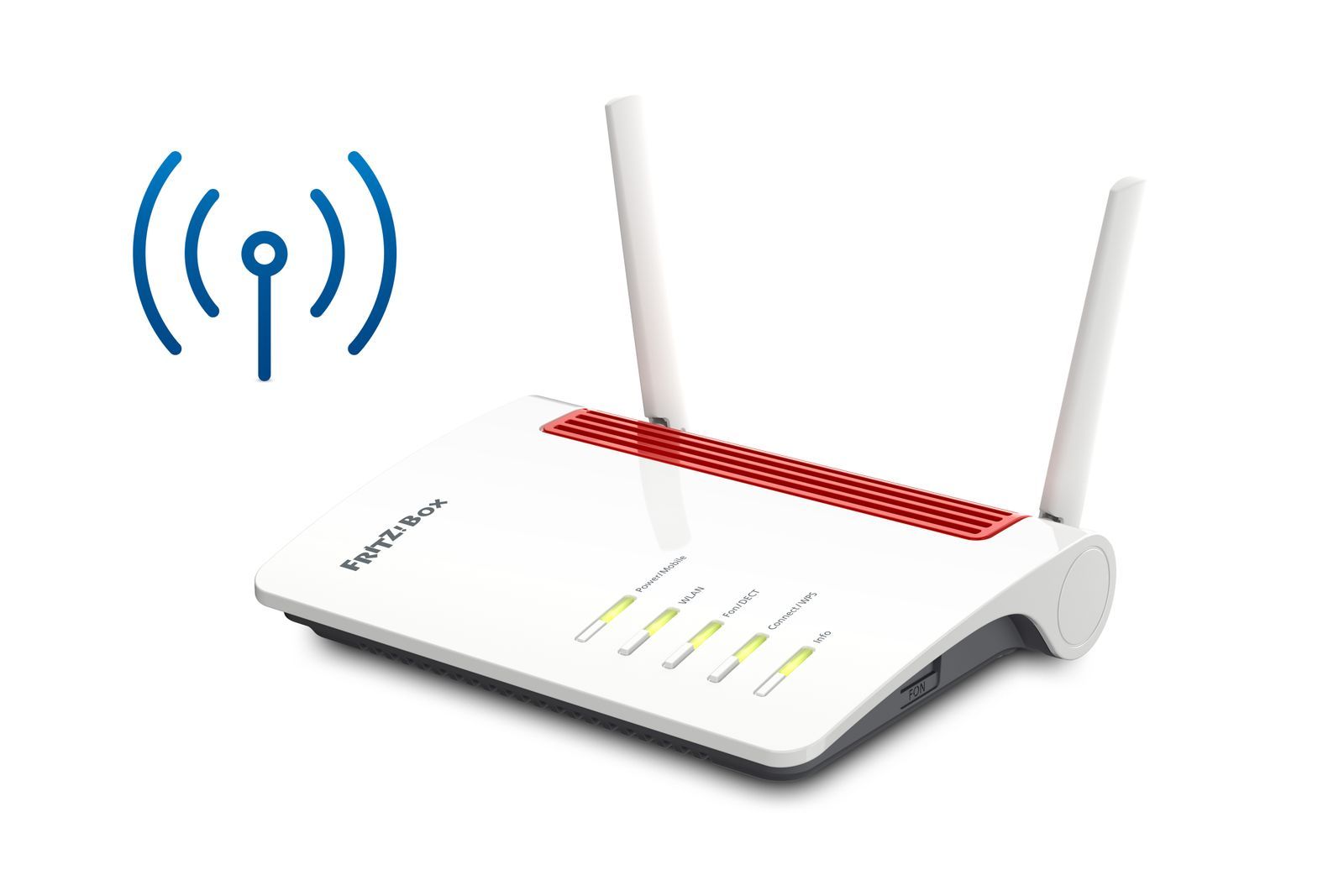 FRITZ!Box 6850 LTE router wireless Gigabit Ethernet Dual-band (2.4 GHz/5 GHz) 4G Rosso, Bianco [20002926]